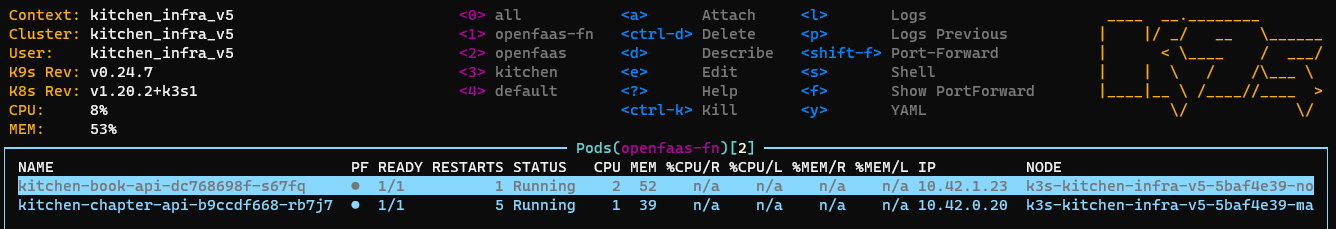 OpenFaaS pods